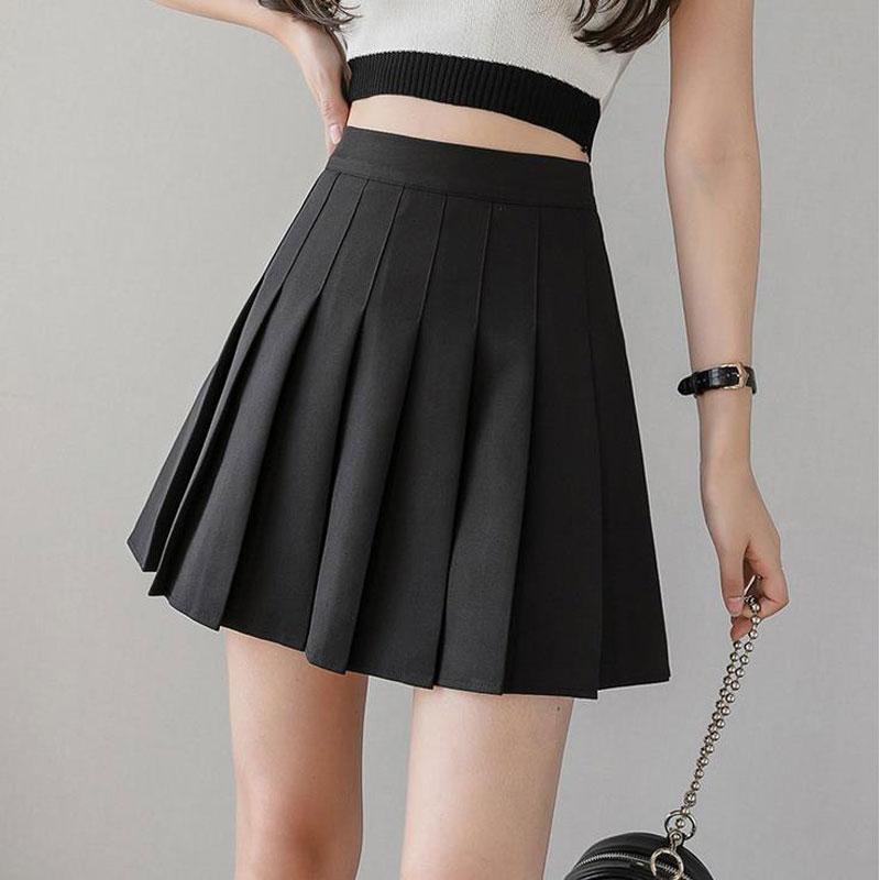 High Waist Pleated Skort