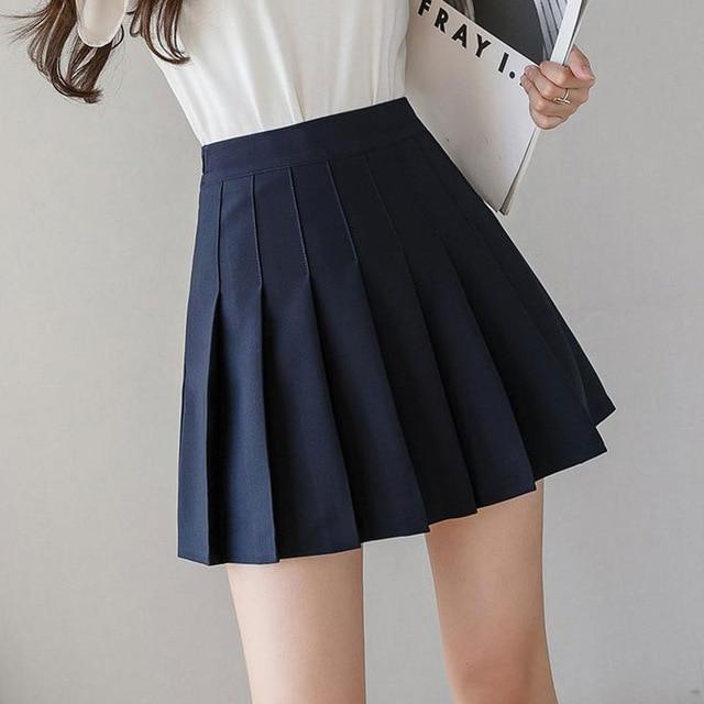 High Waist Pleated Skort