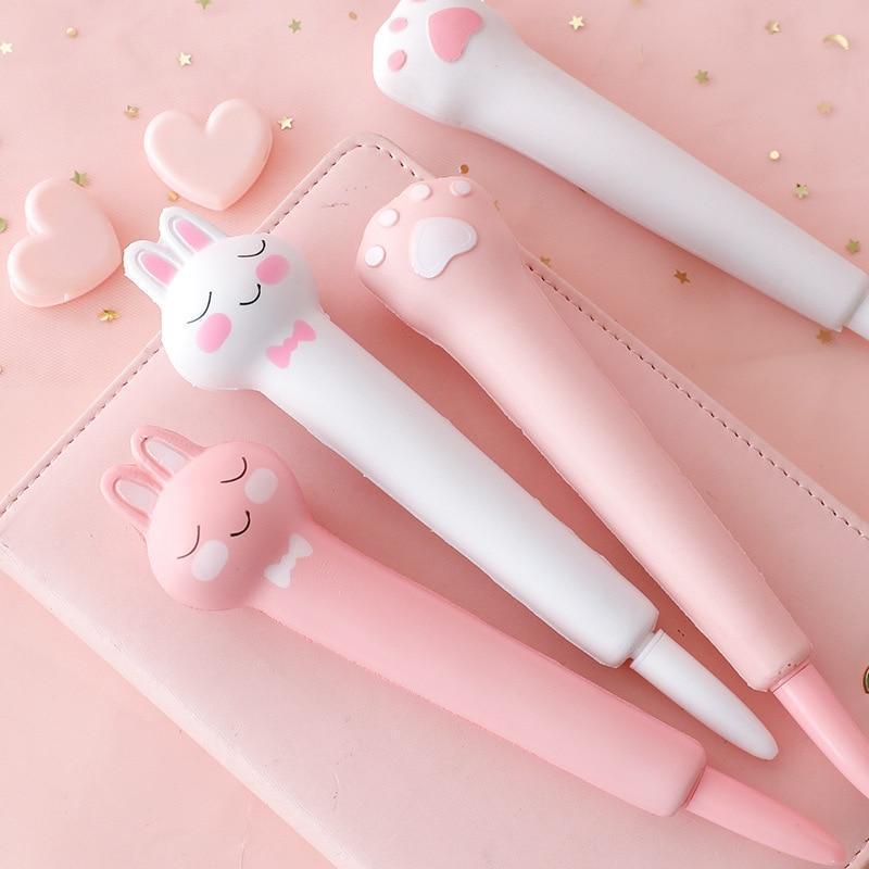 Soft Bunny and Paw Gel Pens