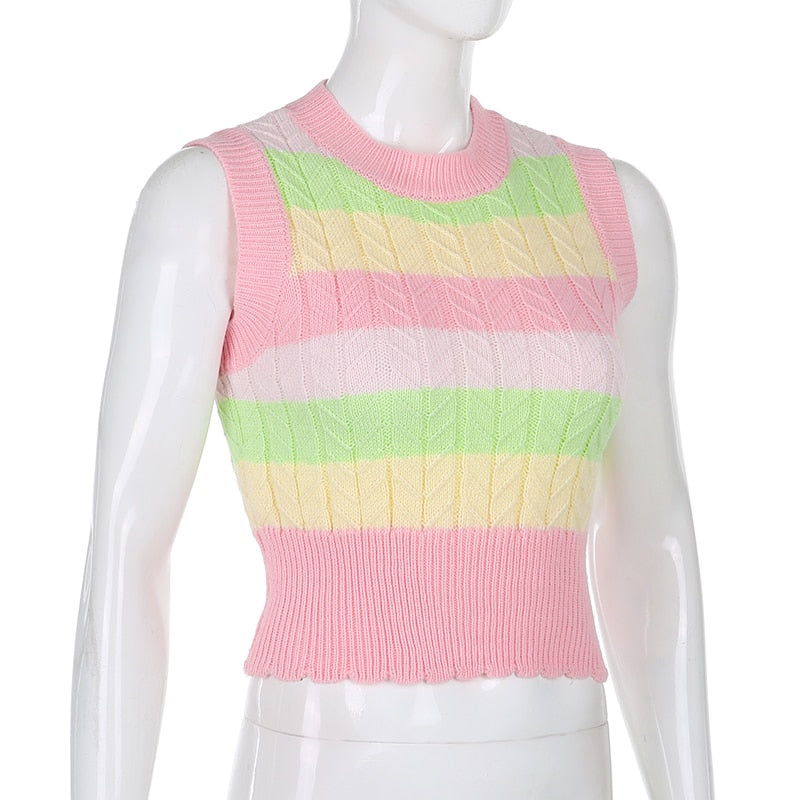 Pastel Rainbow Sweater Vest