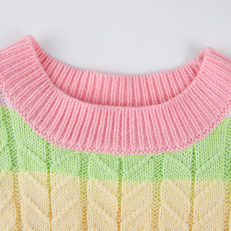 Pastel Rainbow Sweater Vest