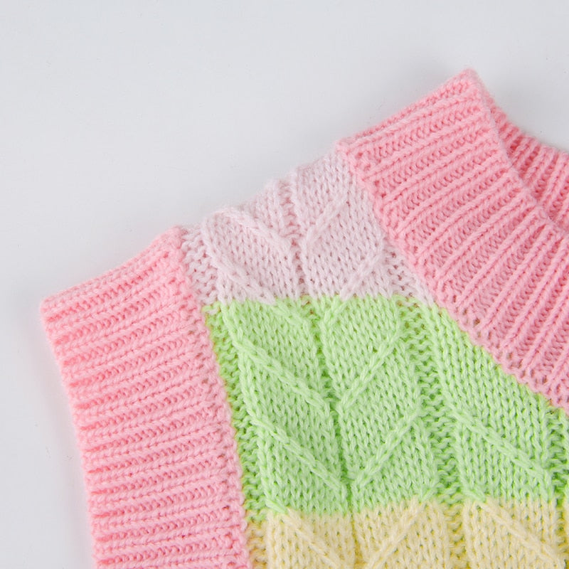 Pastel Rainbow Sweater Vest