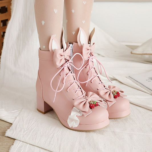 Strawberry Bunny Lolita Shoes