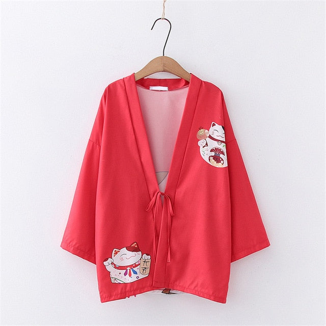 Fortune Cat Kimono