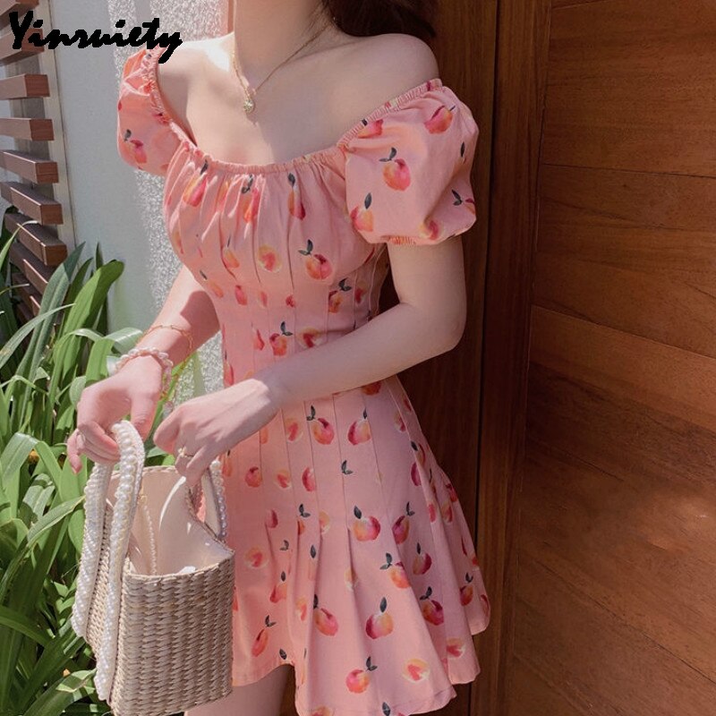 Spring Peach Dress