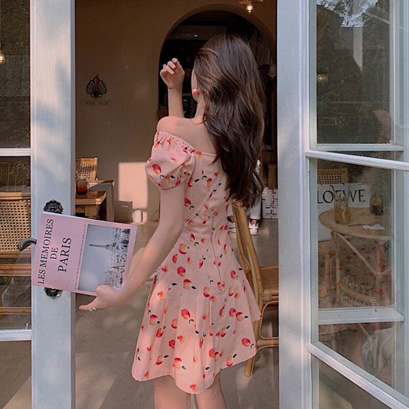 Spring Peach Dress