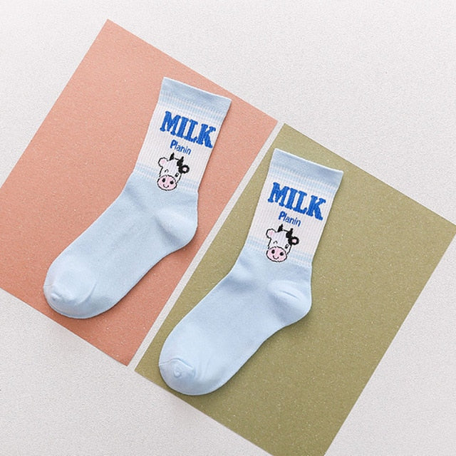 Kawaii Fruit and Milk Socks