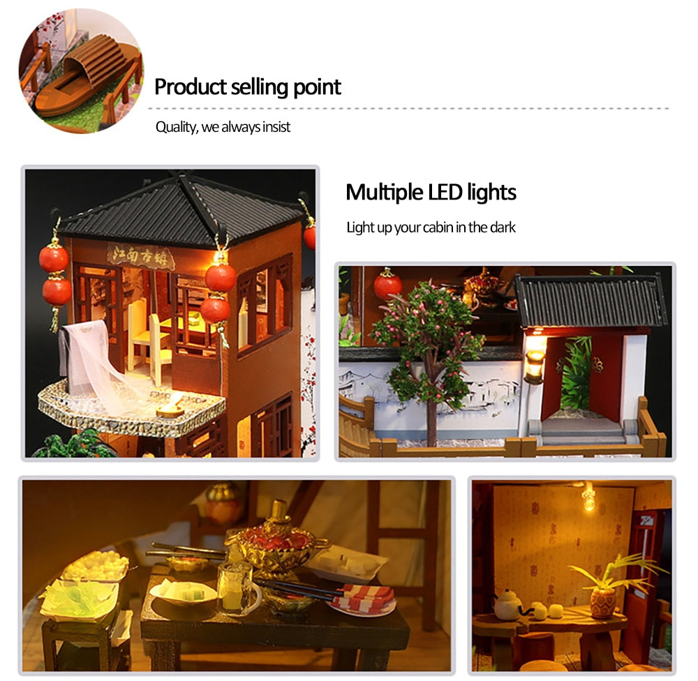 Chinese Ancient Town Dollhouse Kit