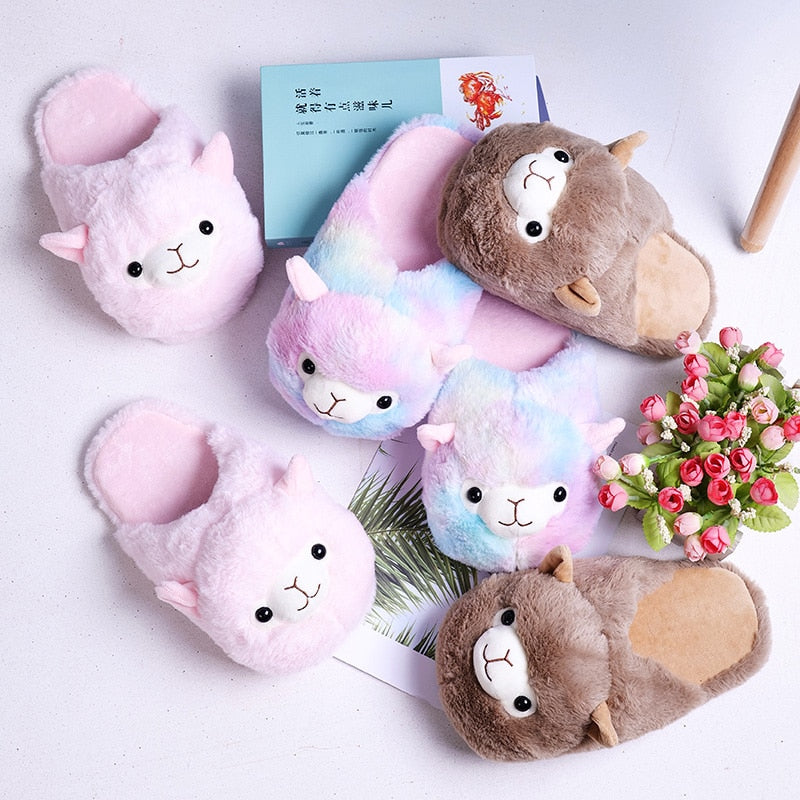 Alpaca Plush Slippers