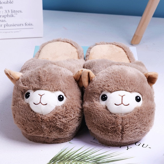 Alpaca Plush Slippers