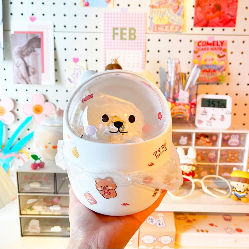 Bear Desktop Trash Can