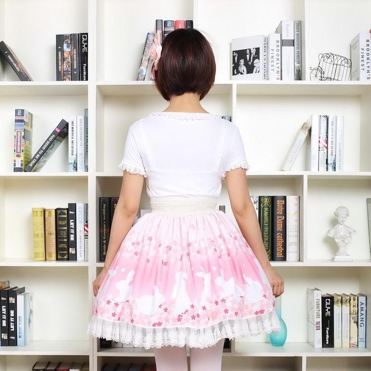 Bunny & Cherry Blossom Lolita Skirt