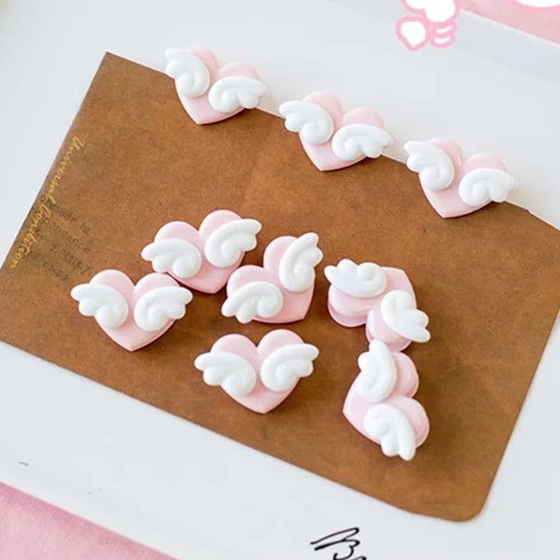 Heart Shaped Paper Clips With Angel Wings